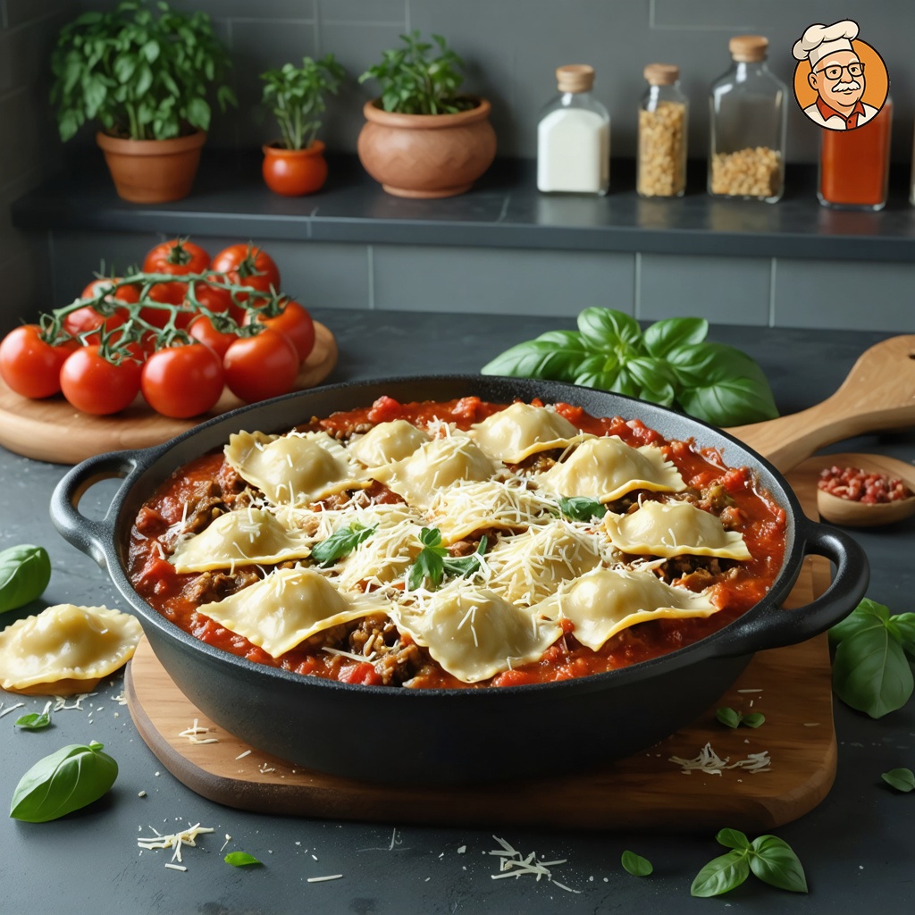 Slow Cooker Ravioli Lasagna recipe