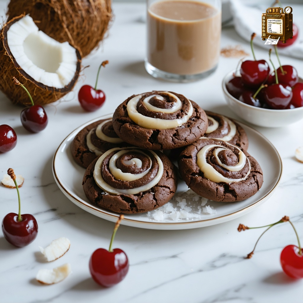 Chocolate-Cherry Swirl Cookies recipe