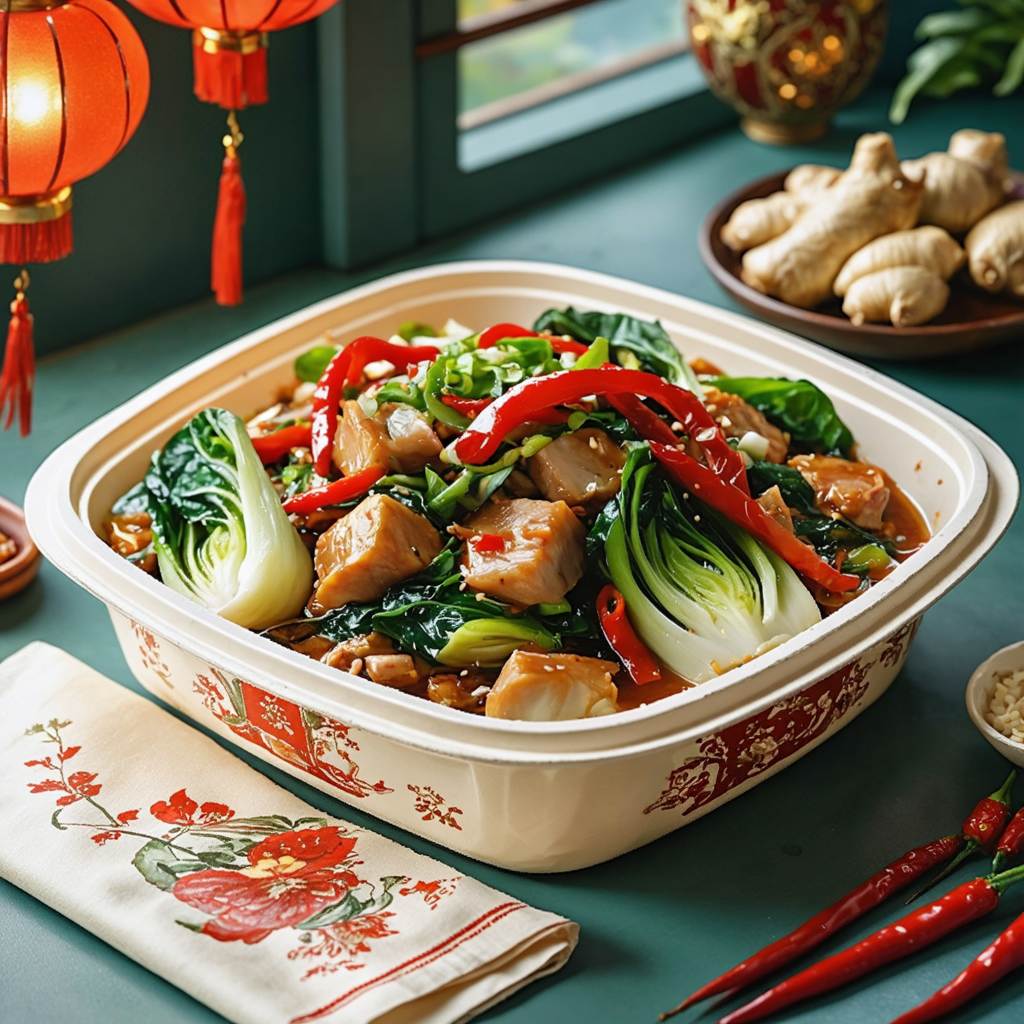 Stir-Fry Bok Choy with Meat recipe