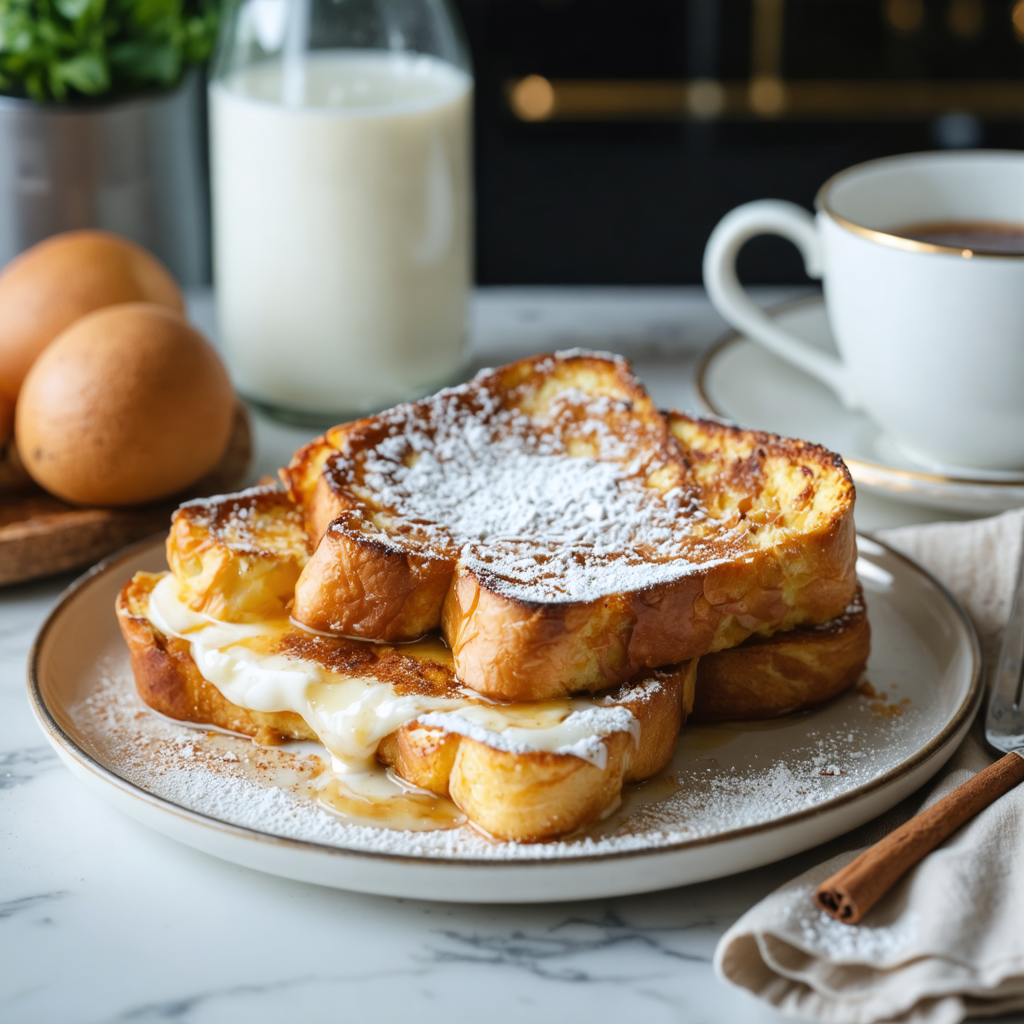 Mascarpone Stuffed French Toast recipe