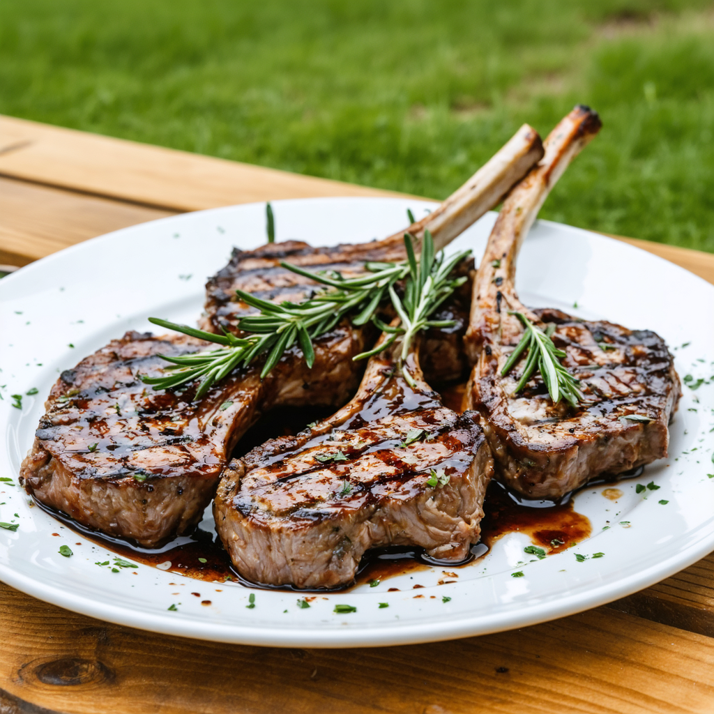 Balsamic Grilled Veal Chops recipe