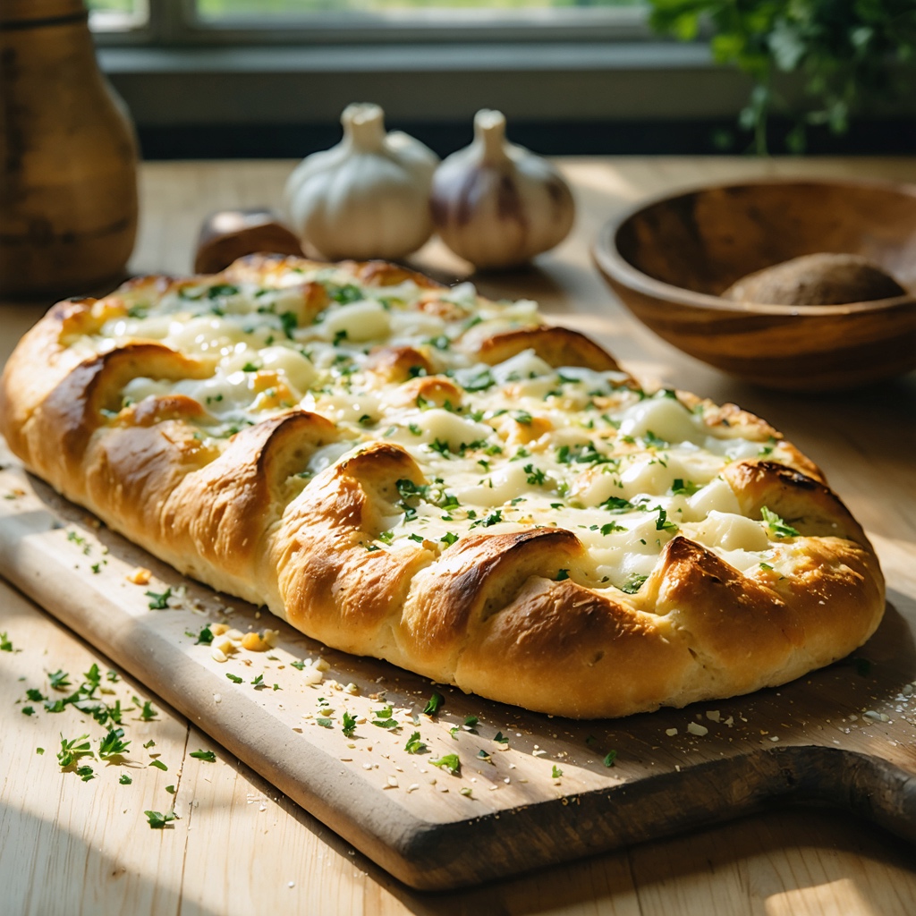 Cheesy Garlic Focaccia Bread recipe