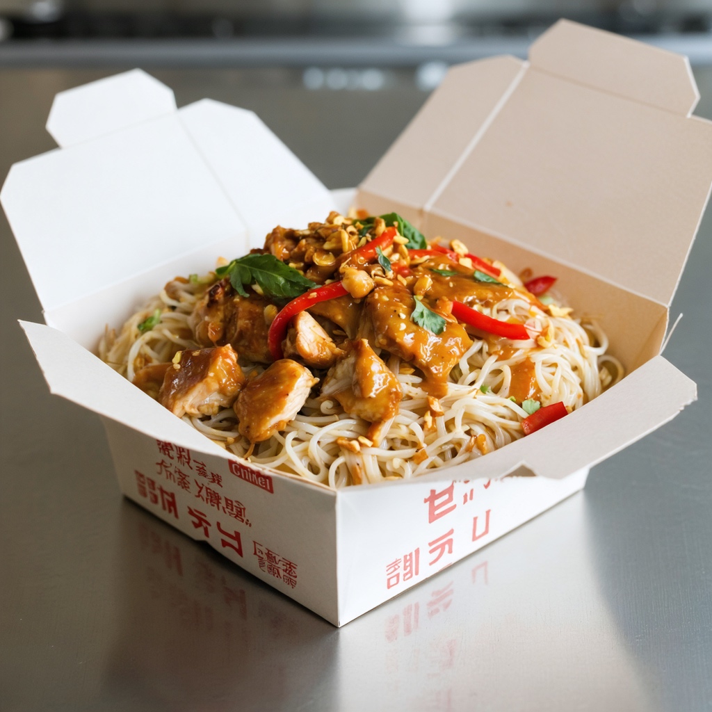 Thai Peanut Chicken Noodle Bowls recipe