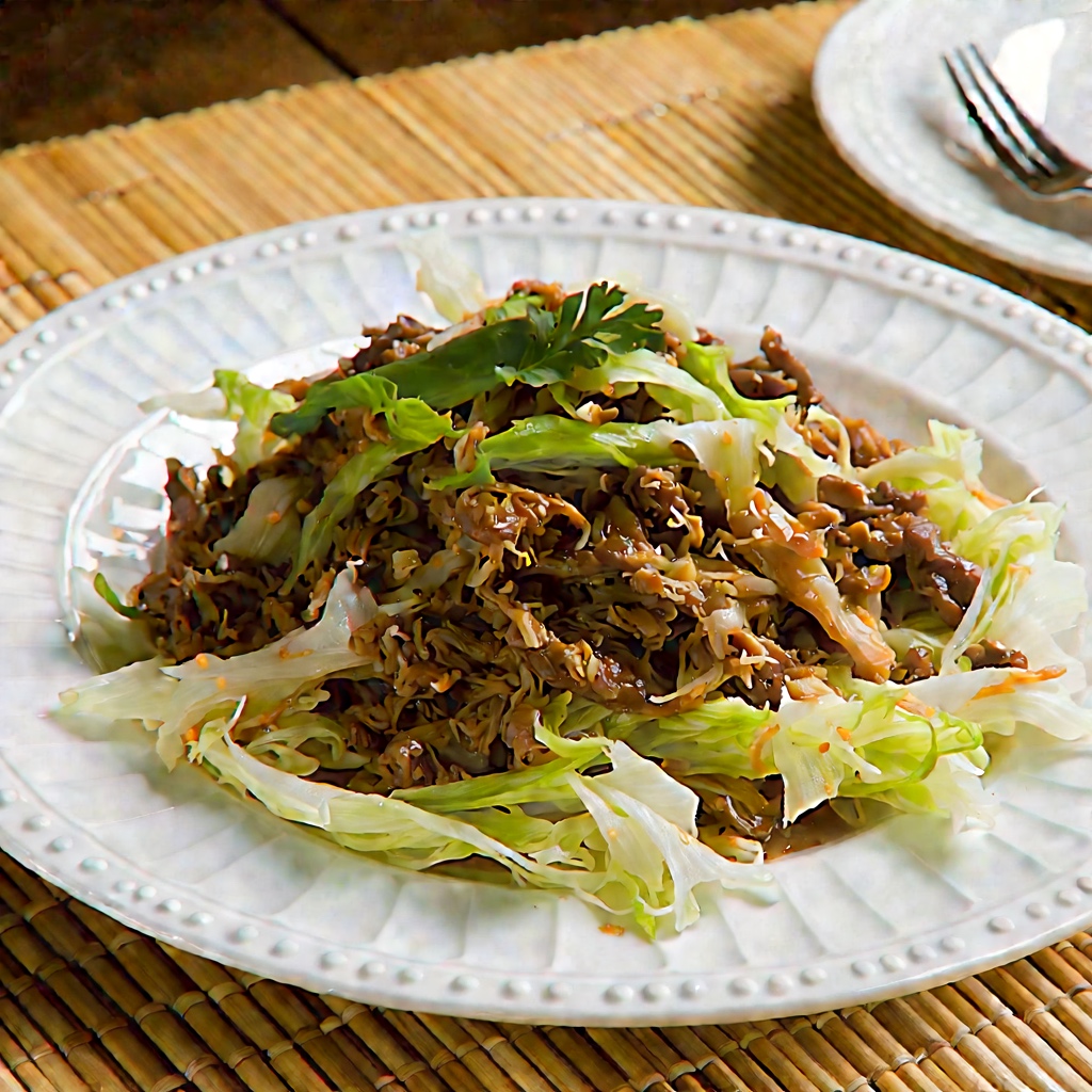 Low-Carb Mongolian Ground Beef and Cabbage recipe