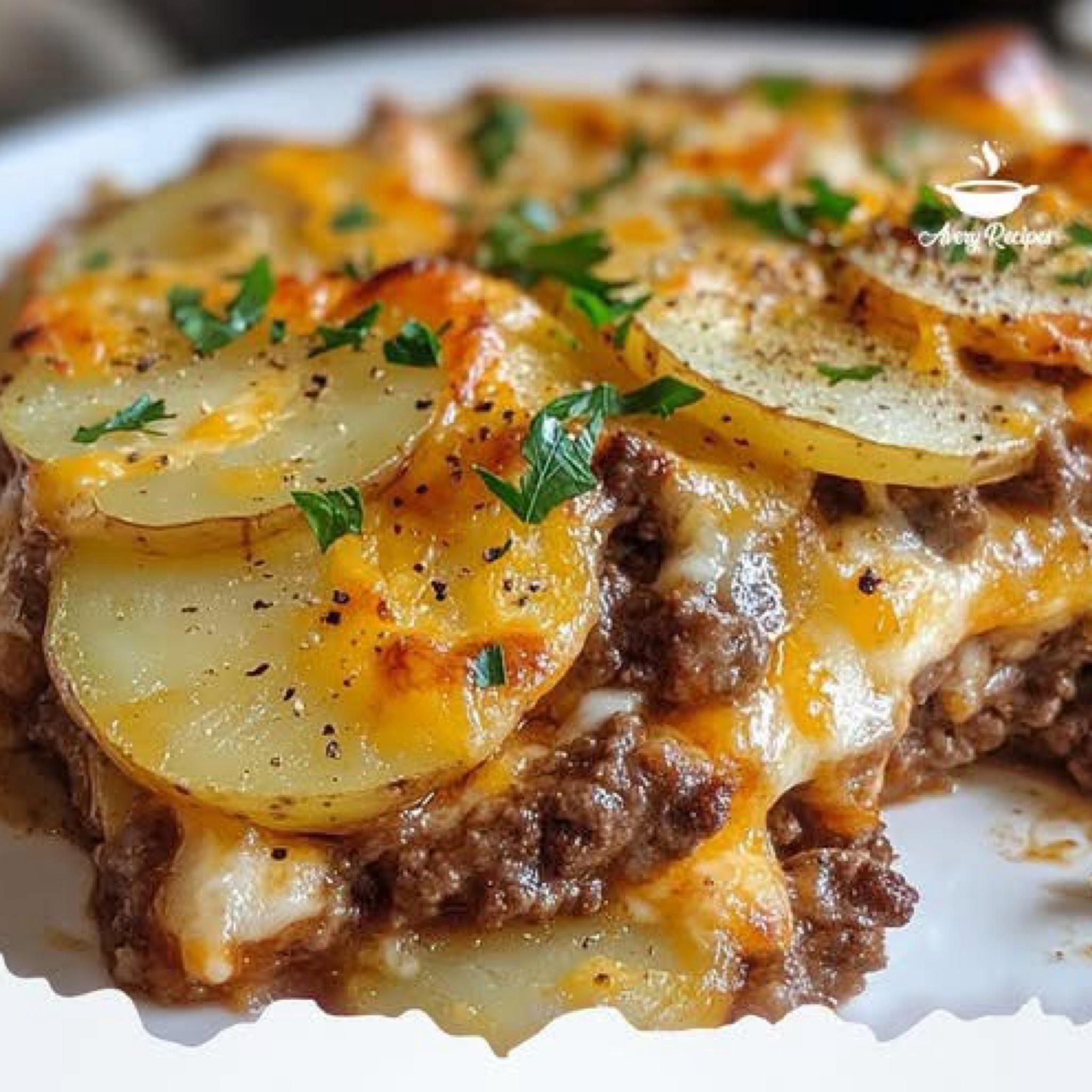 Loaded Beef & Potato Bake recipe