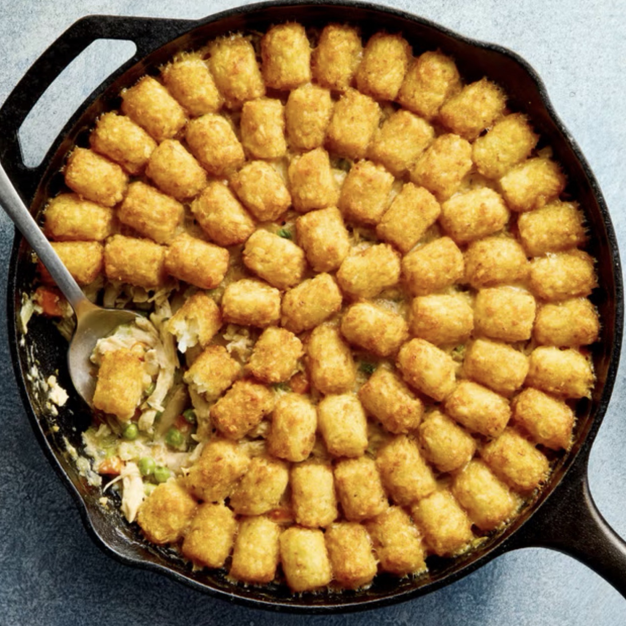 Tater Tot Chicken Pot Pie recipe